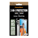 Samsung Galaxy S25 Edge PanzerGlass 2-i-1 Bundle m. EasyAligner - Skærmbeskyttelse / Kamerabeskyttelse - Gennemsigtig / Sort