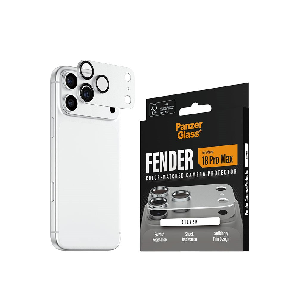 iPhone 18 Pro Max PanzerGlass FENDER Kamerabeskyttelse - Silver