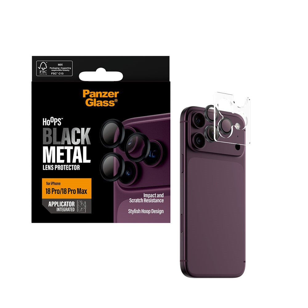 iPhone 18 Pro / Pro Max PanzerGlass Hoops - Beskyttelse til Kamera - Sort