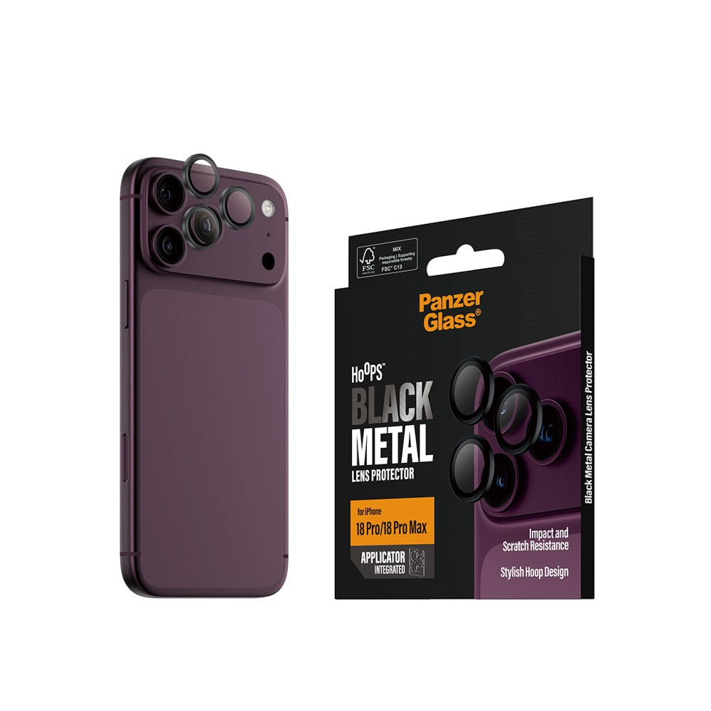 iPhone 18 Pro / Pro Max PanzerGlass Hoops - Beskyttelse til Kamera - Sort