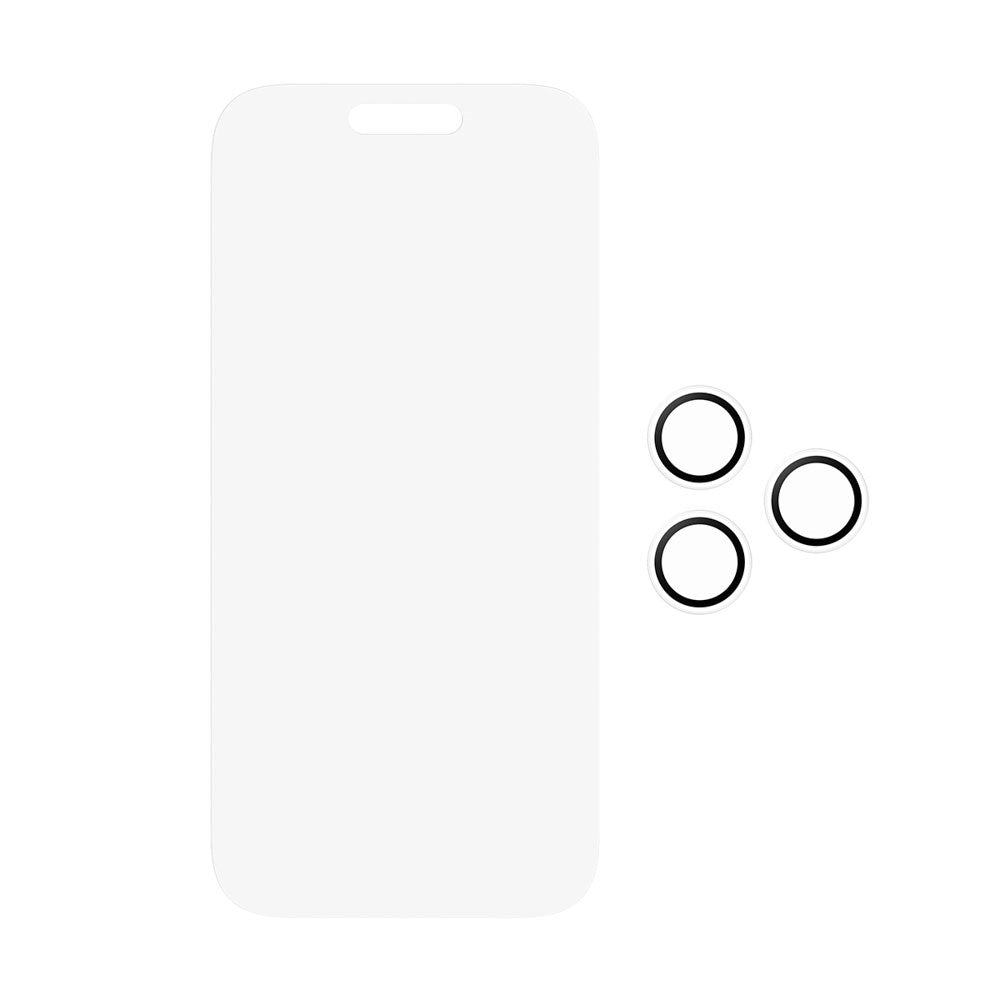 iPhone 17 Pro PanzerGlass 2-in-1 Classic Bundle m. Classic Fit Skærmbeskyttelse & Hoops Kameralinsebeskyttelse - Gennemsigtig