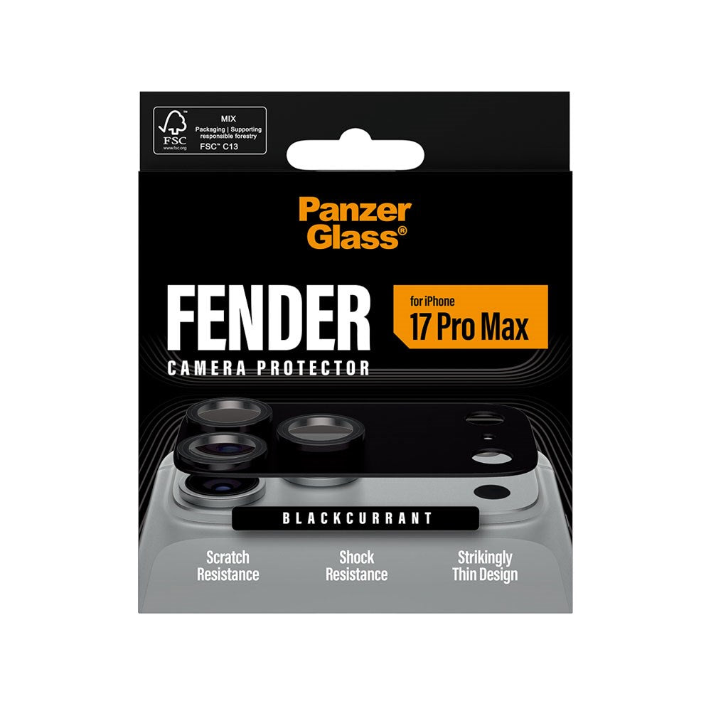 iPhone 17 Pro Max PanzerGlass FENDER Kameralinse Beskyttelsesglas - Black