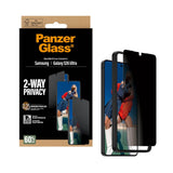 Samsung Galaxy S26 Ultra PanzerGlass 2-Way Privacy Skærmbeskyttelsesglas - inkl. EasyAligner - Gennemsigtig