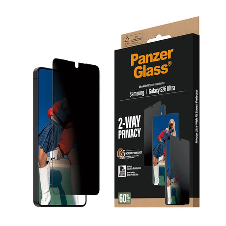 Samsung Galaxy S26 Ultra PanzerGlass 2-Way Privacy Skærmbeskyttelsesglas - inkl. EasyAligner - Gennemsigtig