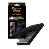 iPhone 17 / 16 Pro PanzerGlass Stealth Skærmbeskyttelsesglas - Ultra-Wide Fit - Gennemsigtig / Sort Kant