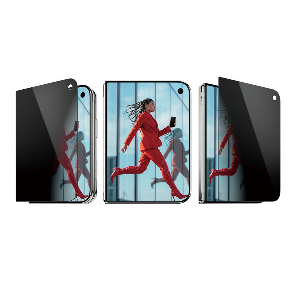 iPhone Duo PanzerGlass Ultra Wide Fit Hærdet Beskyttelsesglas inkl. FastFit In-A-Box - Privacy - Gennemsigtig