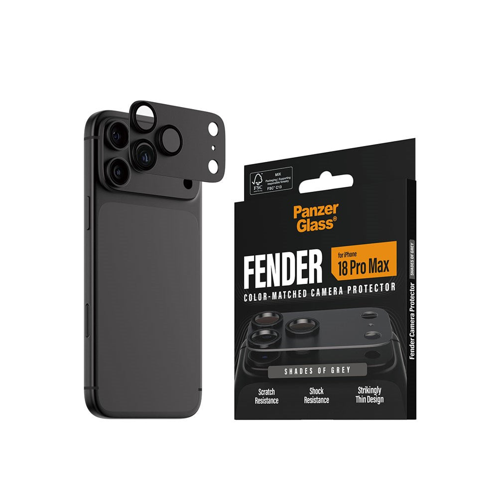iPhone 18 Pro Max PanzerGlass FENDER Kamerabeskyttelse - Shades of Grey