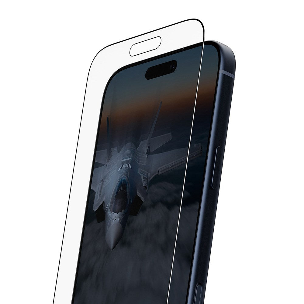 iPhone 17 Pro Max PanzerGlass Stealth Skærmbeskyttelsesglas - Ultra-Wide Fit - Gennemsigtig / Sort Kant
