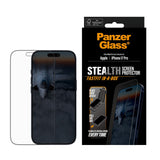 iPhone 17 Pro PanzerGlass Stealth Skærmbeskyttelsesglas - Ultra-Wide Fit - Gennemsigtig / Sort Kant
