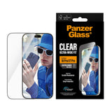 iPhone 18 Pro / 17 Pro PanzerGlass Hærdet Beskyttelsesglas - Ultra Wide Fit m. EasyAligner - Gennemsigtig