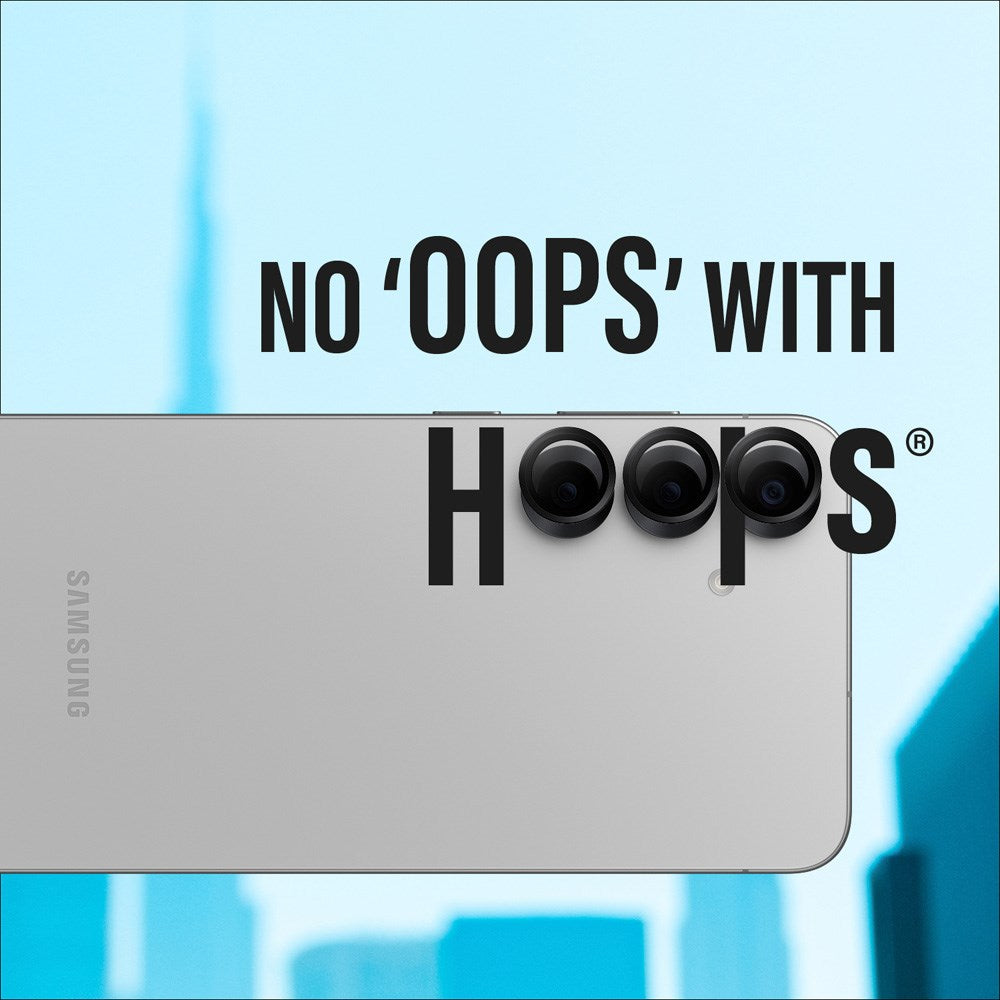 Samsung Galaxy S25+ (Plus) PanzerGlass Hoops - Beskyttelse til Kamera - Gennemsigtig / Sort