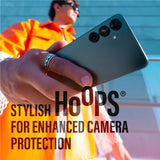 Samsung Galaxy S25 PanzerGlass Hoops - Beskyttelse til Kamera - Gennemsigtig / Sort