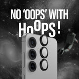 Samsung Galaxy S25 PanzerGlass Ceramic Hoops - Beskyttelse til Kamera - Gennemsigtig / Sort