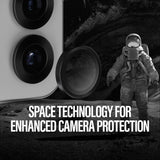 Samsung Galaxy S25 PanzerGlass Ceramic Hoops - Beskyttelse til Kamera - Gennemsigtig / Sort