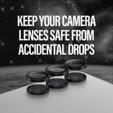 Samsung Galaxy S25 PanzerGlass Ceramic Hoops - Beskyttelse til Kamera - Gennemsigtig / Sort