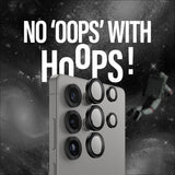 Samsung Galaxy S25 Ultra PanzerGlass Ceramic Hoops - Beskyttelse til Kamera - Gennemsigtig / Sort