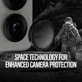 Samsung Galaxy S25 Ultra PanzerGlass Ceramic Hoops - Beskyttelse til Kamera - Gennemsigtig / Sort