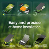 PanzerGlass Samsung Galaxy S25 Eco Matrix 4-Way Privacy Skærmbeskyttelse Ultra Wide Fit m.  Alignerkit - Platinum Strength - Gennemsigtig