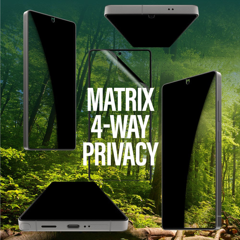 PanzerGlass Samsung Galaxy S25 Ultra Eco Matrix 4-Way Privacy Skærmbeskyttelse Ultra Wide Fit m.  Alignerkit - Platinum Strength - Gennemsigtig
