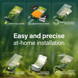 Samsung Galaxy S25 PanzerGlass Eco Matrix Beskyttelsesglas - Ultra Wide Fit - Alignerkit - Platinum Strength - Gennemsigtig