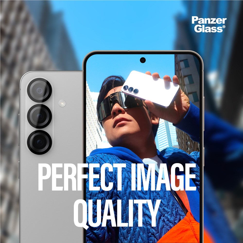 Samsung Galaxy S25 PanzerGlass PicturePerfect - Beskyttelse til Kamera - Platinum Strength - Gennemsigtig / Sort