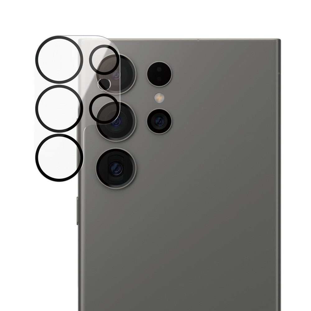 Samsung Galaxy S25 Ultra PanzerGlass PicturePerfect - Beskyttelse til Kamera - Platinum Strength - Gennemsigtig / Sort