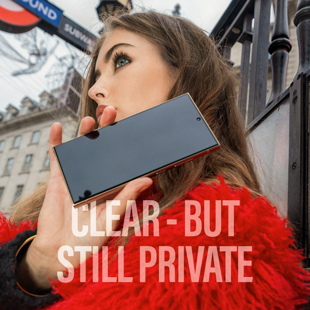 Samsung Galaxy S25 - PanzerGlass Ultra-Wide Fit Skærmbeskyttelsesglas - Privacy Funktion - Gennemsigtig