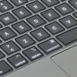 Philbert MacBook Pro 14" / 16" M5-M1 (2026-2021) Keyboard Silikone Cover m. Dansk Tastatur - Transparent / Black