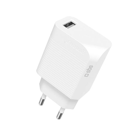 SBS x GREEN_E Vægoplader 18W USB-A m. Genbrugssæt - Hvid