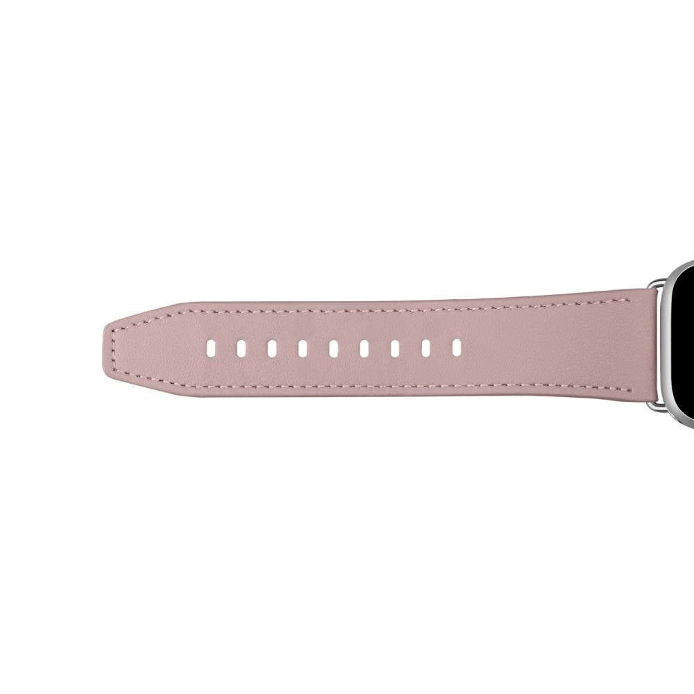 Apple Watch (38/40/SE/41/42mm) Puro E-CLASSIC Vegansk Læder Urrem - Lyserød