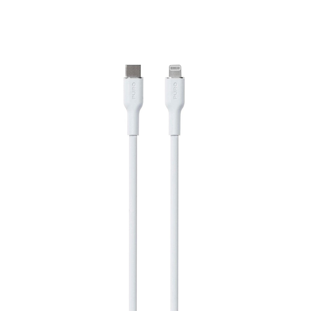 USB-C til Lightning Kabel - PURO Soft 1.5m - Hvid