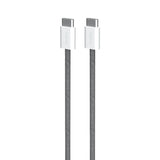 Flettet Puro USB-C Kabel – 1.5m, 60W Power Delivery, 480Mbps - Grå