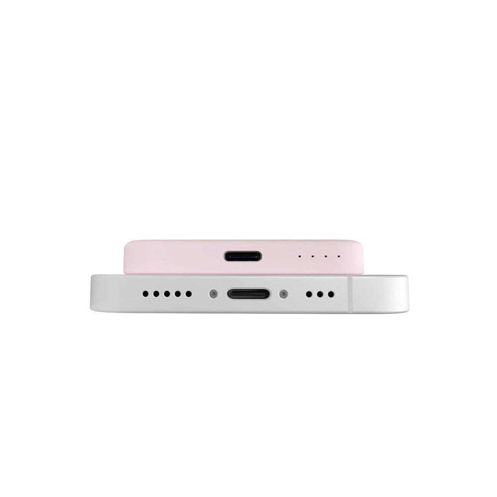 Puro Mini Power Mag 15W Trådløs Powerbank 4200 mAh m. USB-C Stik - MagSafe Kompatibel - Lyserød