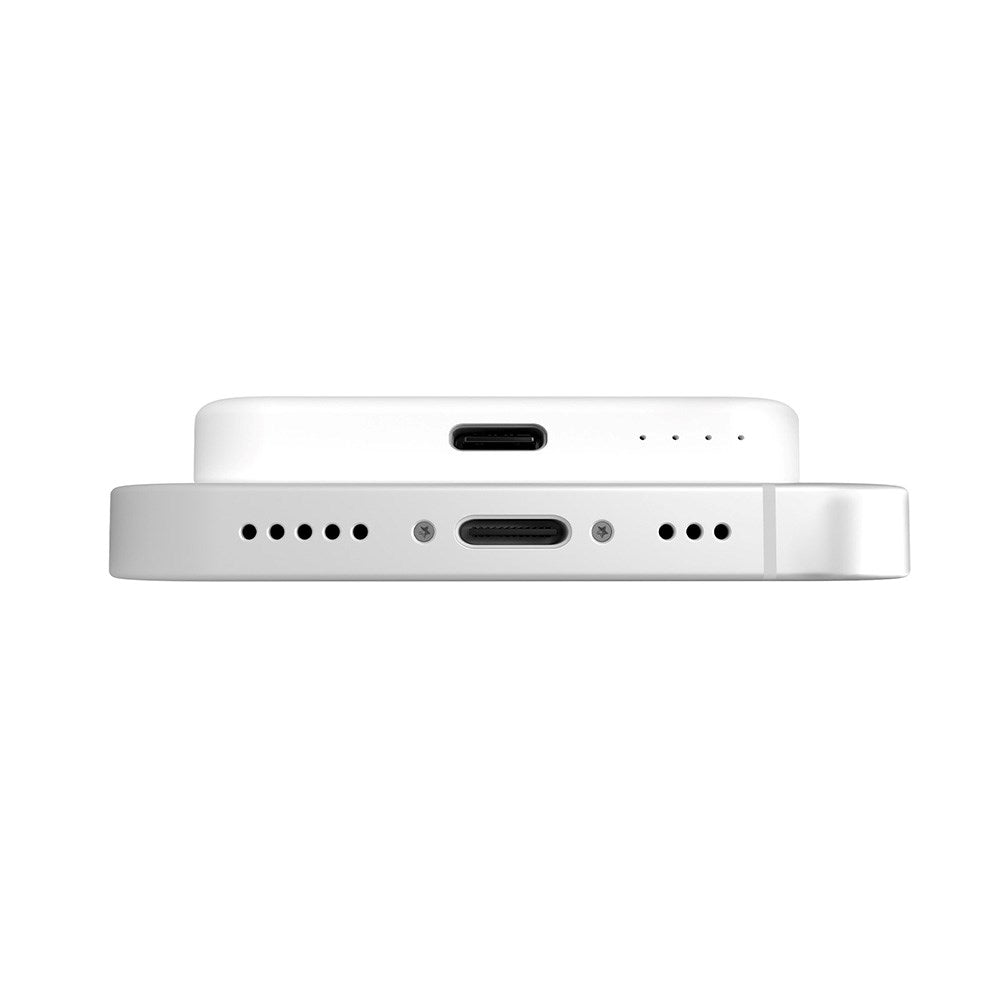 Puro Mini Power Mag 15W Trådløs Powerbank 4200 mAh m. USB-C Stik - MagSafe Kompatibel - Hvid