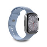 Apple Watch (38/40/SE/41/42mm) Puro ICON Silicone Urrem - Lyseblå