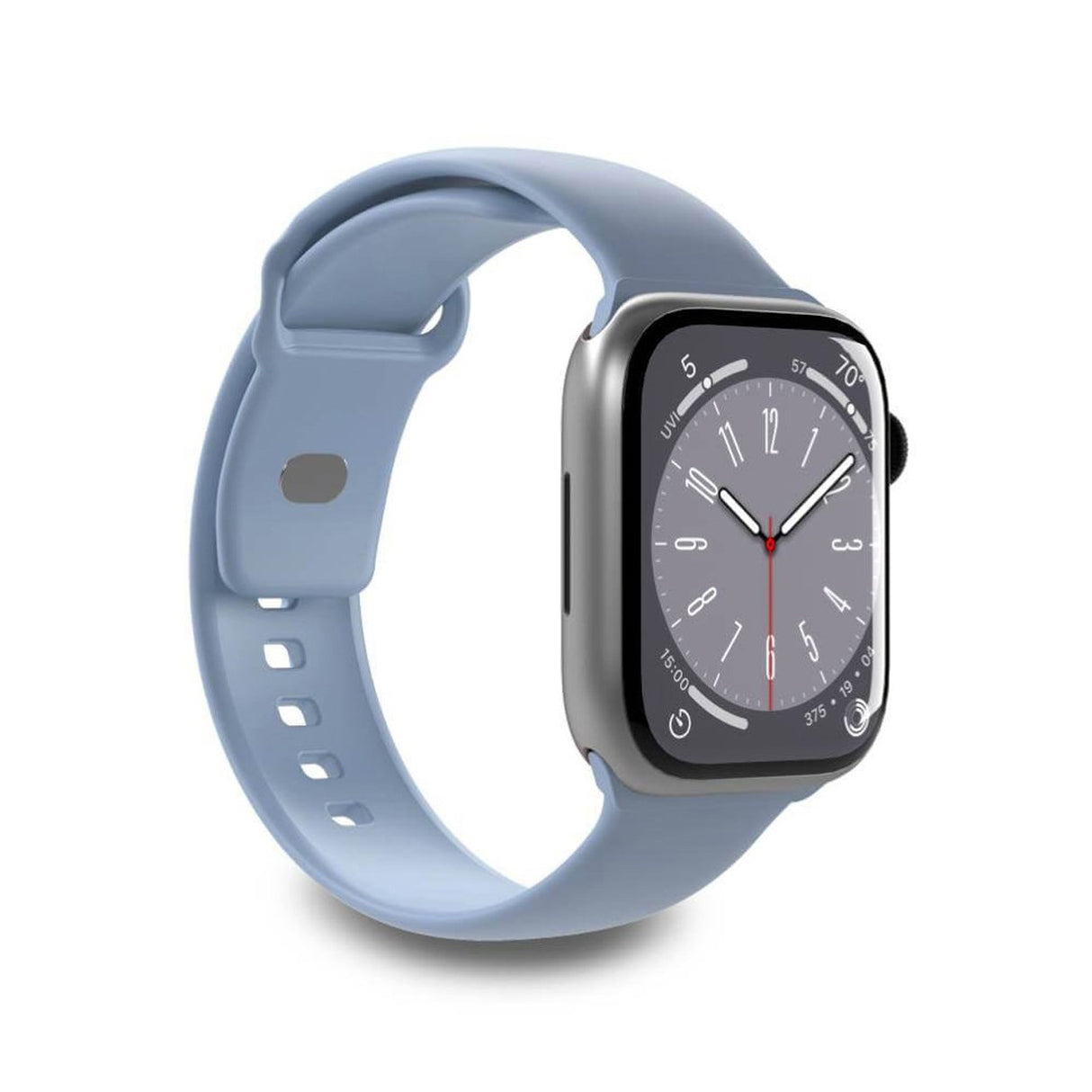 Apple Watch (42/44/SE/45/46/49mm) Puro ICON Silicone Urrem - Lyseblå