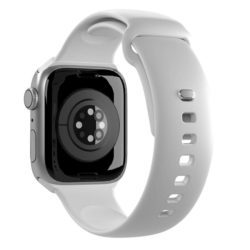 Apple Watch (42/44/SE/45/46/49mm) Puro ICON Silicone Urrem - Hvid