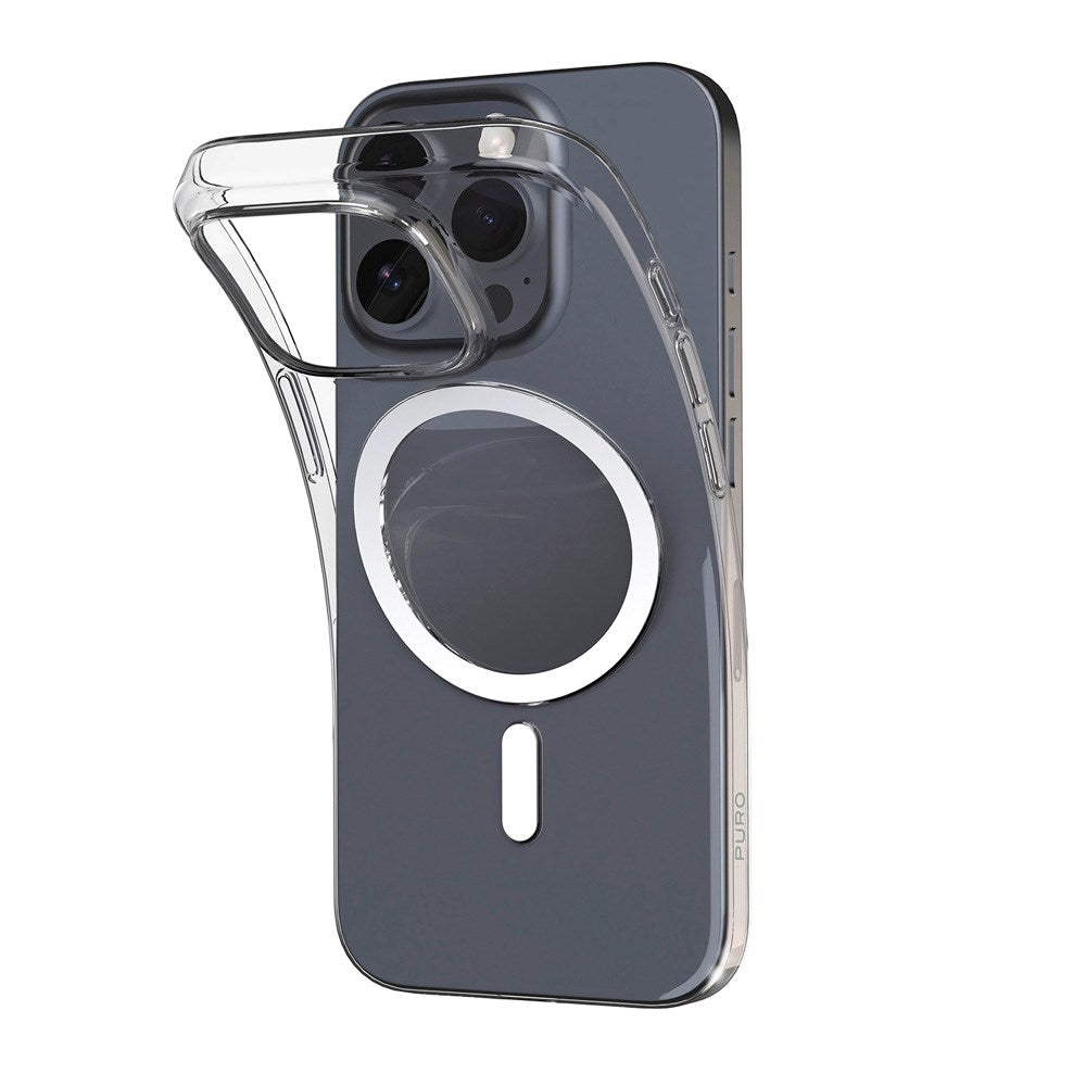 iPhone 16 Pro - PURO MAG Ultra Slim MagSafe Cover 0.3mm - Gennemsigtig
