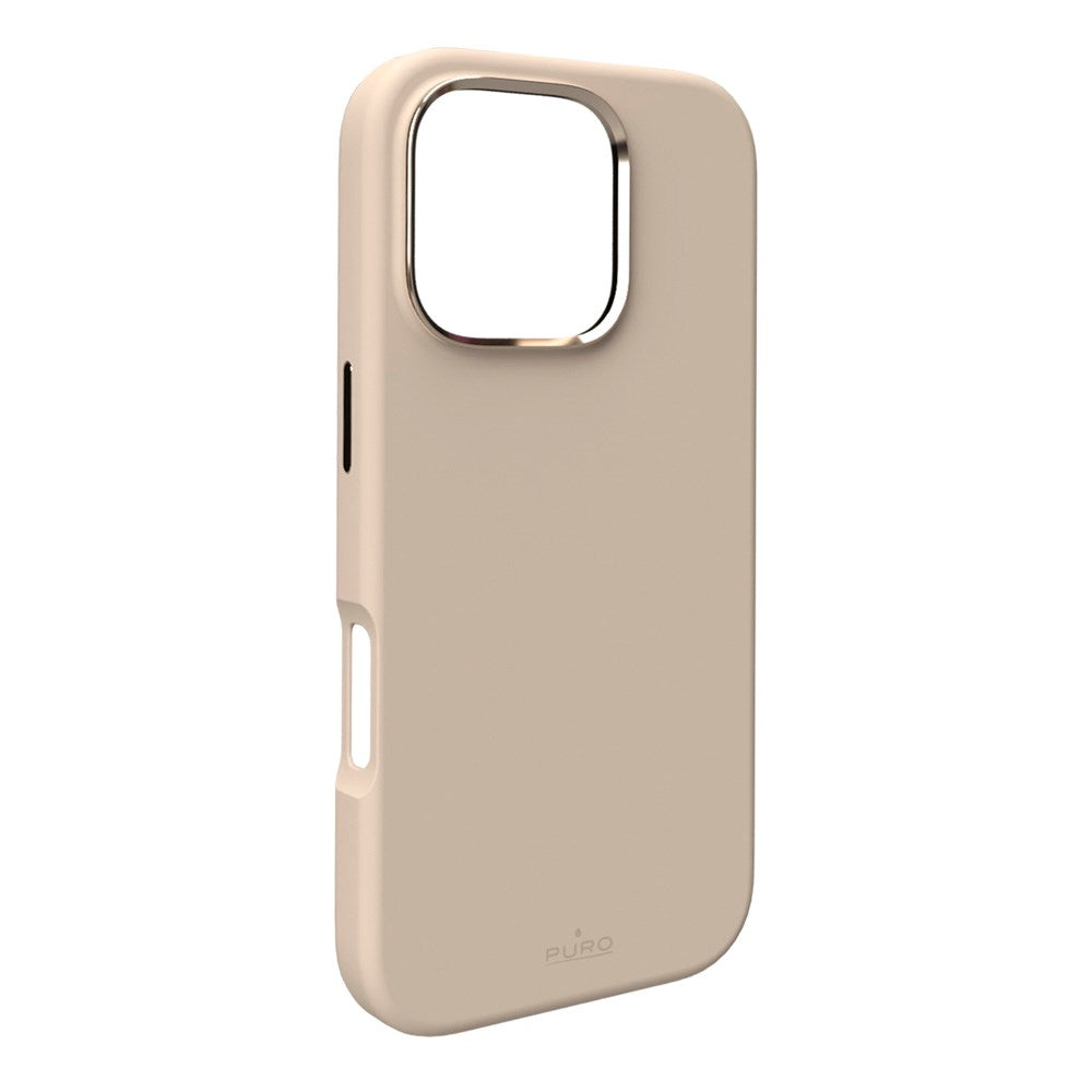 iPhone 16 Pro Max - PURO ICON MAG PRO Silikone Cover - MagSafe Kompatibel - Beige