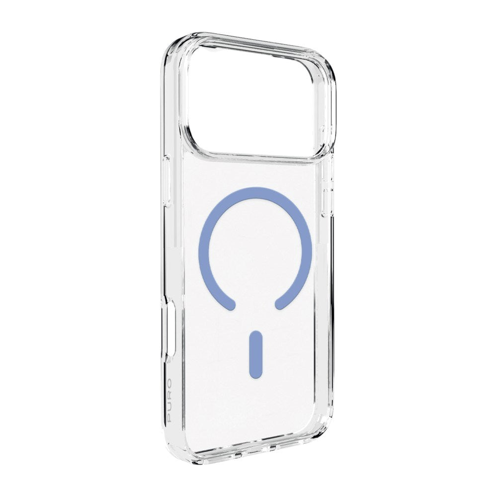 PURO iPhone 18 Pro Hybrid Bagside Cover - MagSafe Kompatibel - Gennemsigtig / Lys Lilla