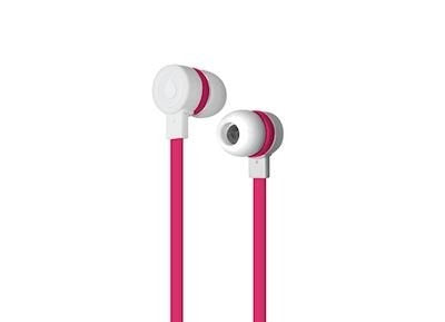 Puro Sport Stereo Earphone - Pink/Hvid