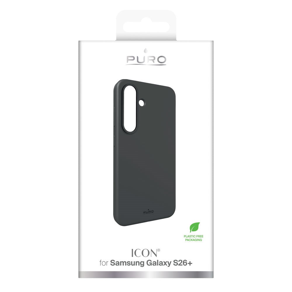 PURO Samsung Galaxy S26+ (Plus) ICON Silikone Bagside Cover - Sort