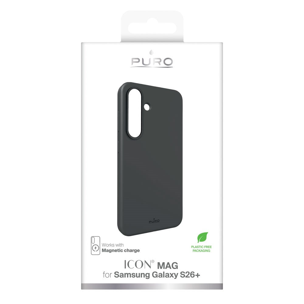 PURO Samsung Galaxy S26+ (Plus) Silikone Cover - MagSafe Kompatibel - Sort