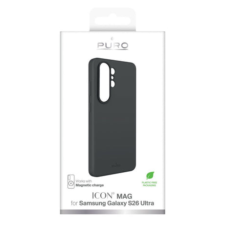 PURO Samsung Galaxy S26 Ultra Silikone Cover - MagSafe Kompatibel - Sort
