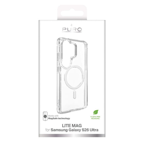 PURO Samsung Galaxy S26 Ultra Hybrid Bagside Cover - MagSafe Kompatibel - Gennemsigtig