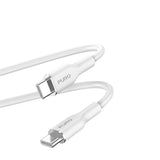 USB-C til USB-C Kabel - PURO Soft 1.5m - Hvid