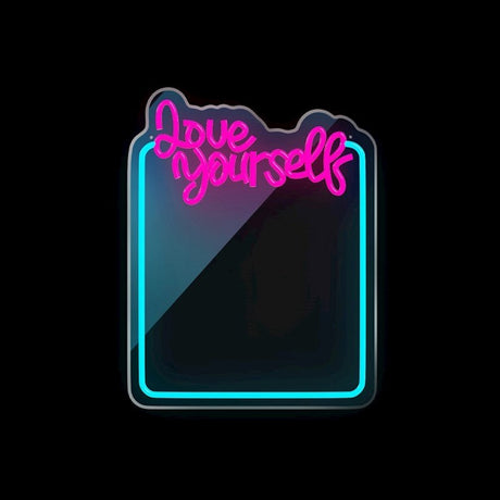 Forever Light LED Spejl med Neon Lys - "Love Yourself"