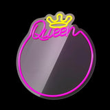 Forever Light LED Spejl med Neon Lys - "Queen"