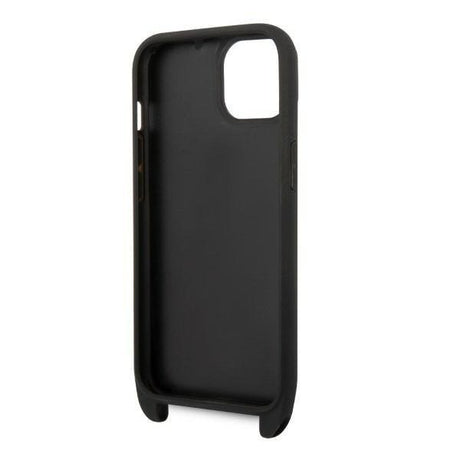 Karl Lagerfeld iPhone 14 Cover Hybrid Kunstlæder m. Strop- Sort