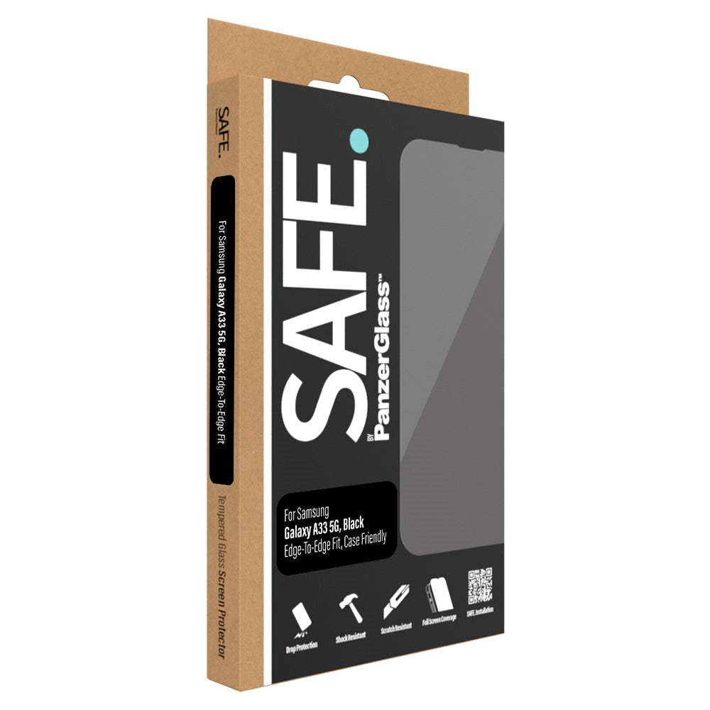 Samsung Galaxy A33 (5G) Safe By PanzerGlass® Edge-to-Edge Fit Skærmbeskyttelsesglas - Case Friendly - Gold Strength - Gennemsigtig